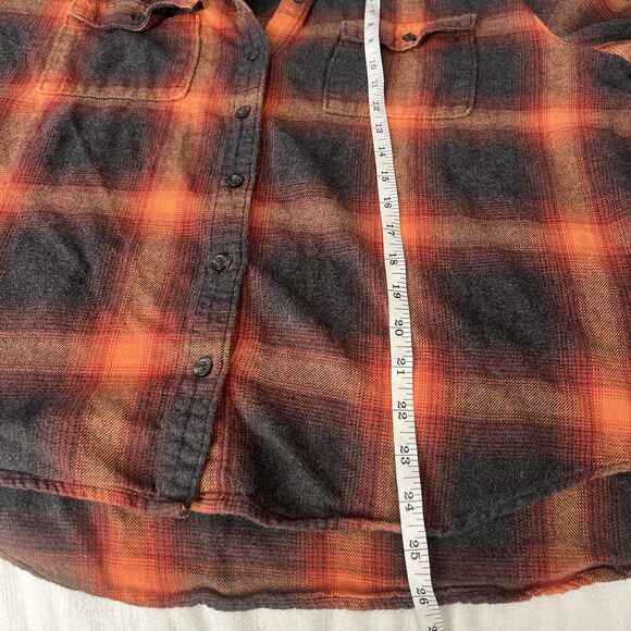 Old Navy Plaid Boyfriend Shirt Womens Evermore Swifties Flannel‎ HTF Grunge SZ L - Picture 9 of 9